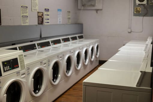 Convenient laundry facilities at Park Montgomery apartments located along the Purple Line in Silver Spring, MD.