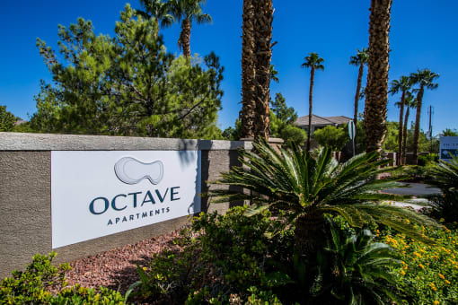 Property Signage at Octave Apartments, Nevada