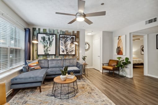 Living Room at The Hartley at Sweetwater Creek, Duluth, GA