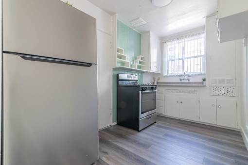 Kitchen new floors and appliances