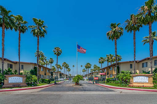 Main property entrance at Serrano Apartments, West Covina, 91790
