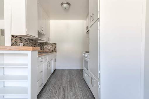 Kitchen with new floor