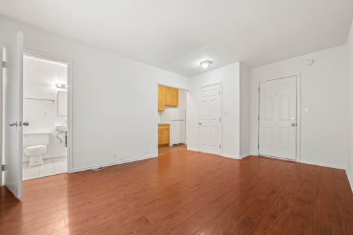 Wooden flooring inside at Beverly Boulevard Apartments, Los Angeles, CA, 90004