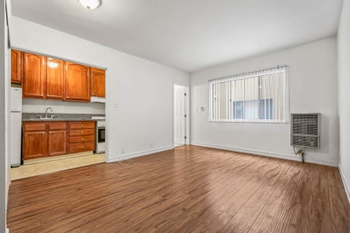 Wooden flooringat Beverly Boulevard Apartments, California, 90004