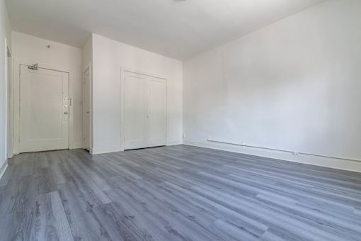 Entry door, Living room with closet