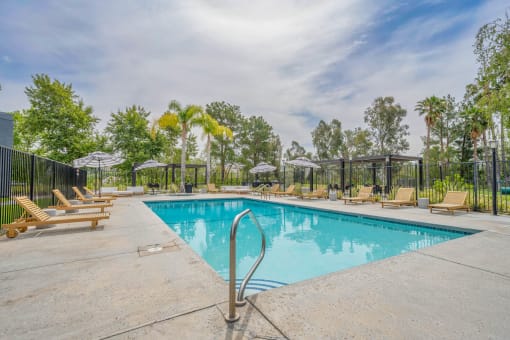 Pool Area at Monterra Ridge Apartments, Canyon Country, CA