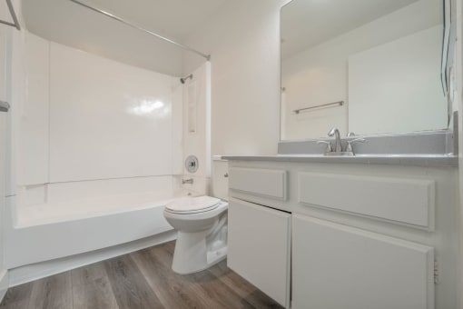 Bathroom with Tub Shower at Monterra Ridge Apartments,California