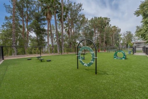 grassy play area at Monterra Ridge Apartments, California,91351