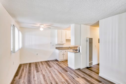 dining room with Kitchen in background