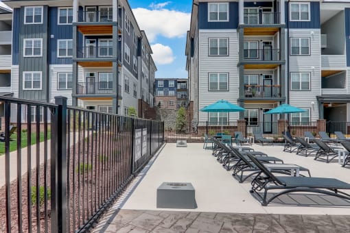 an outdoor lounge  in Asheville NC