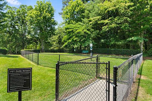 Pet Park with Double Entrance, Benches, and Pet Waste Station