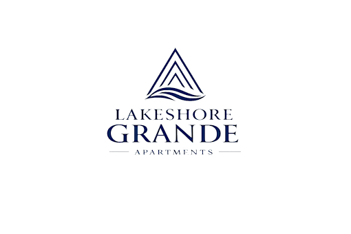 The image is a logo for Lakeshore Grande Apartments.