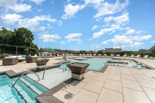take a dip in our salt water pool