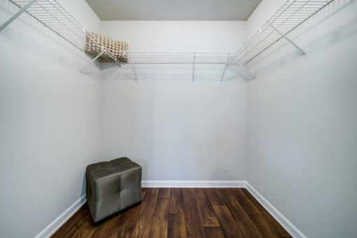 Large Walk In Closet with Shelving