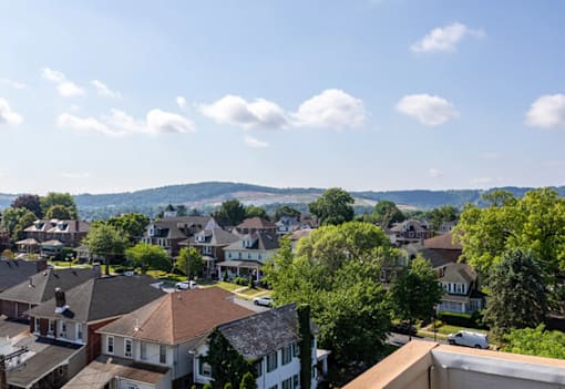 The beautiful view from the balcony