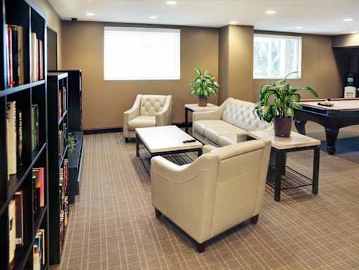 In the media room you can unwind watching a movie from our DVD collection.