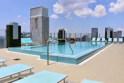 Jump in our heated, salt water rooftop pool.