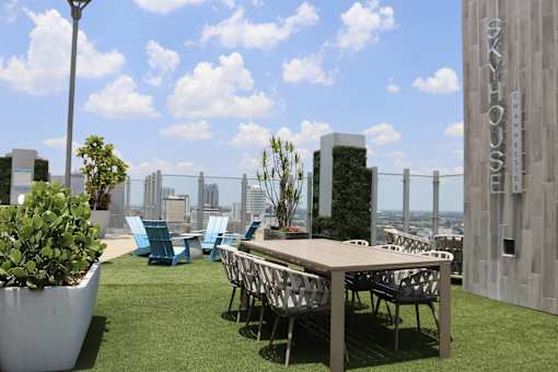 Enjoy endless city views from our Sky Deck rooftop.