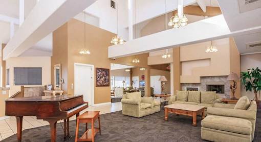 Clubhouse with couch at Loma Linda Springs, California