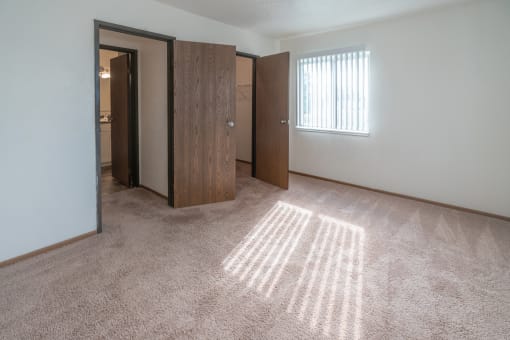 Bedroom facing Closet Anderson Apartments1160 E Hopson