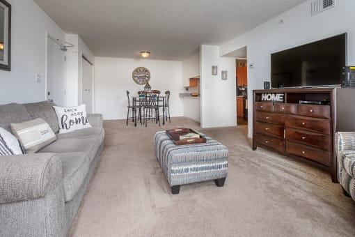 Living room and Kitchen  at Benson Estates Apartments, AUGUSTA, 30815