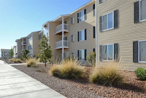 Exterior View with Drought Tolerant Landscaping at Van Horne Estates Apartments, El Paso, 79934