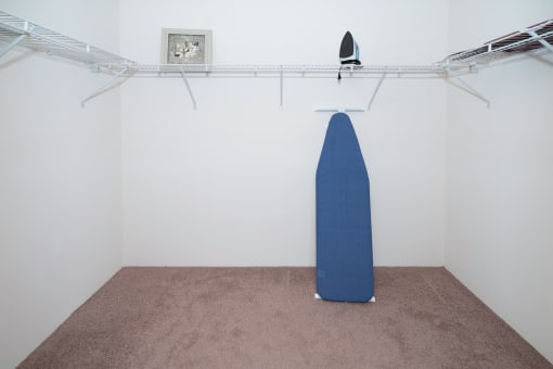 Roomy Master bedroom closet at Boggan Estates Apartments in Tupelo, MS