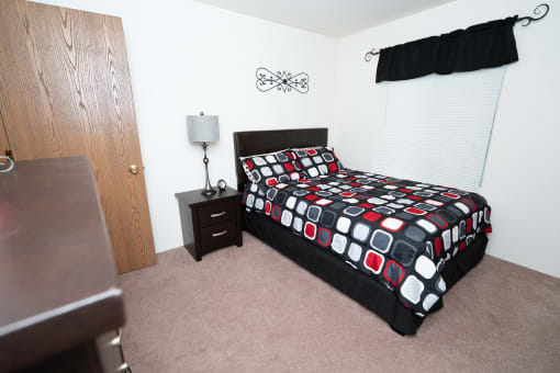 Bedroom facing entrance  at Boggan Estates Apartments, Belden