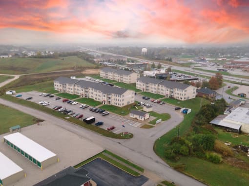 Exterior Birds Eye view at Breckenridge Estates Apartments in Lawrenceburg, KY
