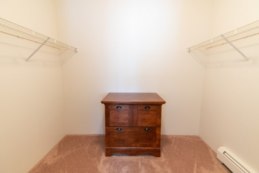 Master closet at Custer Estates in Monroe, MI