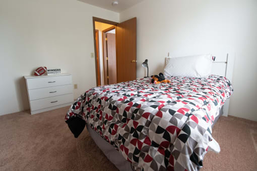 second bedroom at Custer Estates in Monroe, MI
