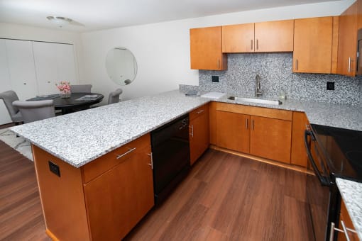 Fully Furnished Kitchen at Alger Apartments, Michigan