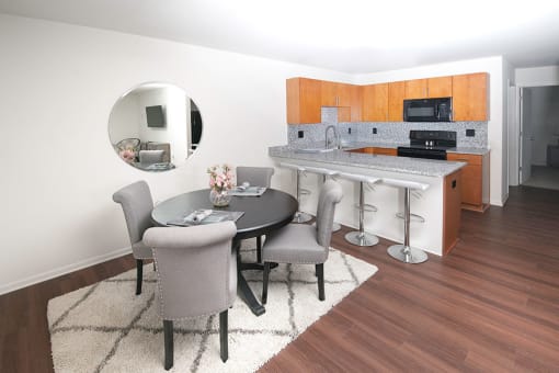Dining And Kitchen at Alger Apartments, Grayling, MI
