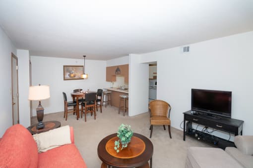 Living and dining area  at Eddins Estates Apartments, Alabama, 35453