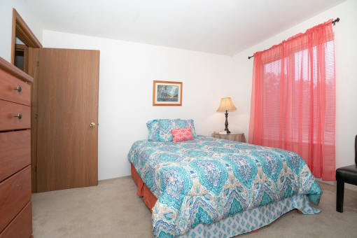 second bedroom with cozy bed at Eddins Estates Apartments, Tuscaloosa, Alabama