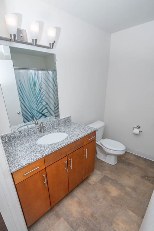 Bathroom with Modern Fixtures at Gray Estates Apartments, MRD Conventional, St Clair MI 48079