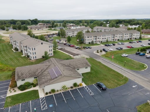 Aerial View Of The Community at Kuder Estates Apartments, MRD Conventional, Indiana, 46582
