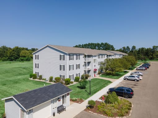 Aerial view at McClellan Estates III Apartments , Marshall, Michigan