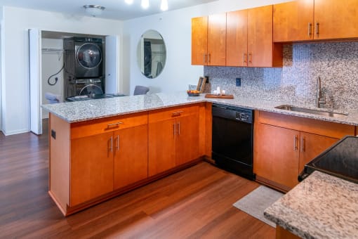 Fully Furnished Kitchen at Miles Apartments, Fort Gratiot Twp, MI