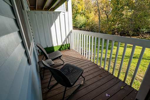 Large Personal Patio at Raleigh House Apartments, MRD Apartments, East Lansing, Michigan