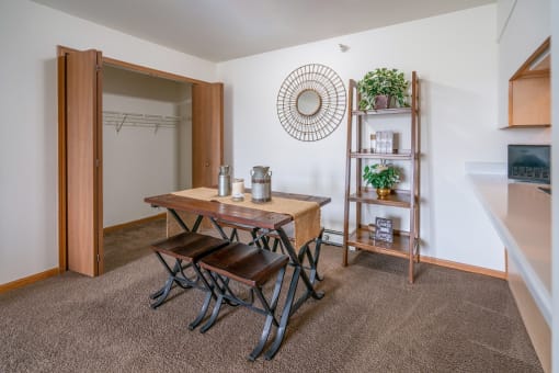 Dining table  at Martin Estates Apartments, Shelbyville, IN