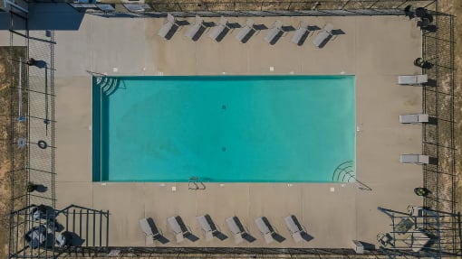 Pool Aerial  at Walker Estates Apartments, Augusta, Georgia