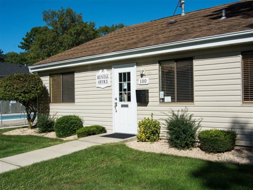 Rental Office Exterior at Brookwood at Ridge, Ridge, NY, 11961