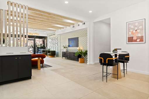 Lobby at White Oak Terrace Apartments, California