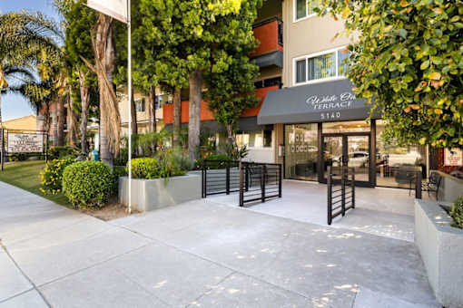 Property Entrance at White Oak Terrace Apartments, California