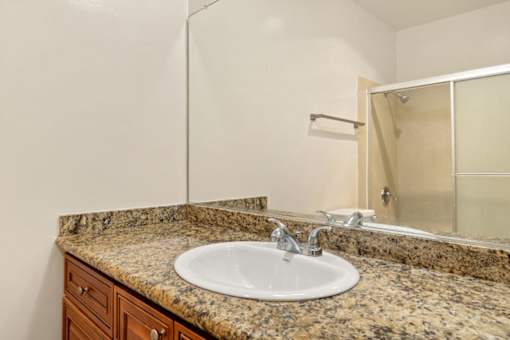 Bathroom at White Oak Terrace Apartments, Encino, CA