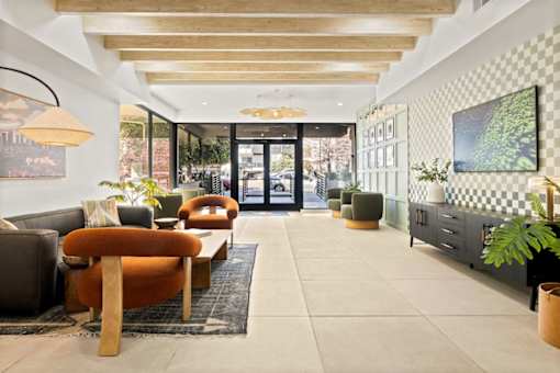 Updated Lobby and Mailboxes at White Oak Terrace Apartments, Encino, California