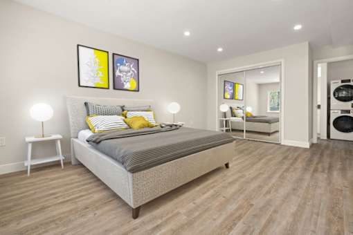 Bedroom With Closet at Woodland Trio Apartments, North Hollywood, CA