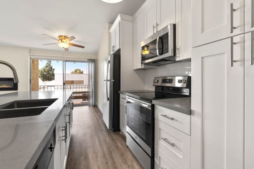 New Stainless Steel Kitchen Appliances at Parkway Terrace Apartments, Culver City, California