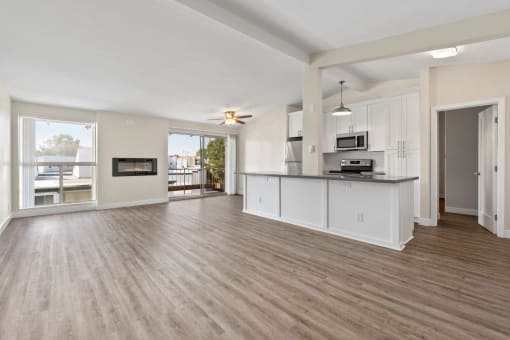 Open Concept Kitchen at Parkway Terrace Apartments, Culver City